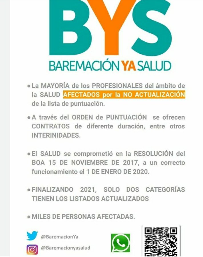 BaremacionYa's tweet photo. Hola @aragon_2015 nos ayudas a difundir?📢📢🔊
200.000 personas afectadas
3 años sin baremar la bolsa
1 millon de meritos pendientes aun.
Para quien no nos conozca BYS somos ya más de 1.000 trabajadores en la plataforma
Os esperamos hoy a todas! https://t.co/Peie2oqk0R