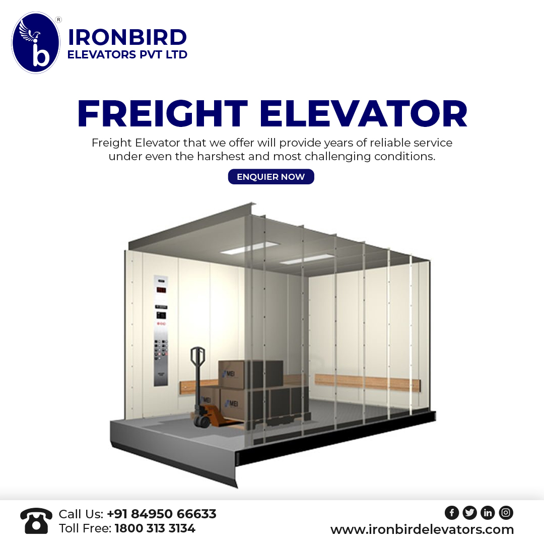 Ironbird Elevators on Twitter "Freight Elevator that we offer will