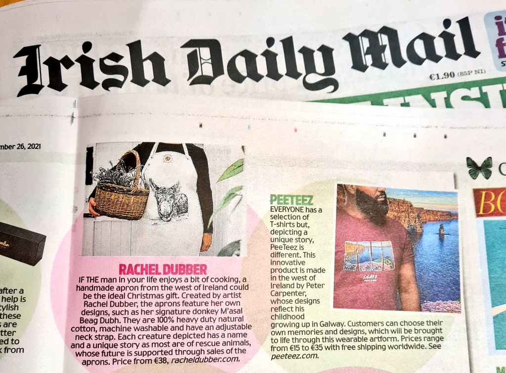 What a fantastic surprise to be included in the Champion Green shop local guide. Representing the West of Ireland alongside @PeeTeez Thank you @irishdailymail
@ArleneHarris11 @ChampionGreenie #shoplocal #championgreen #madelocal