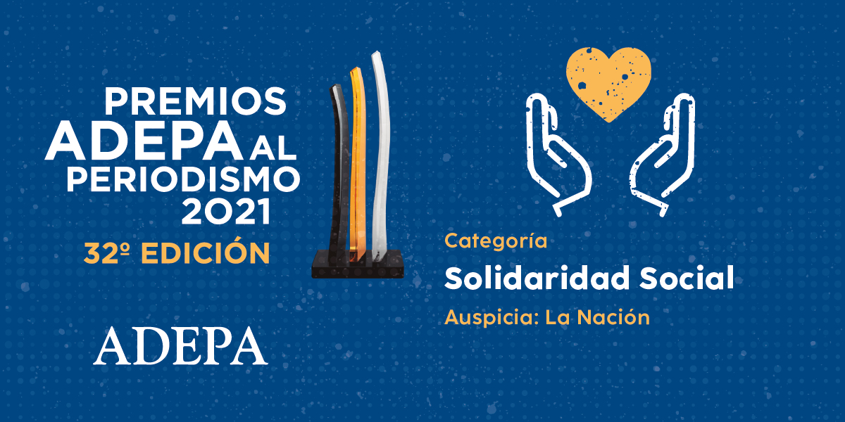 Adepargentina's tweet photo. ¡El ganador de la categoría Solidaridad Social, auspiciada por @adepargentina y @lanacion, es @DavidFlier de @redaccioncomar! También felicitamos a Alejandro Pellegrinuzzi de @DiarioHuarpeCom y a @jcrettaz de @ConvercomAr. https://t.co/XnAkbCRhF7