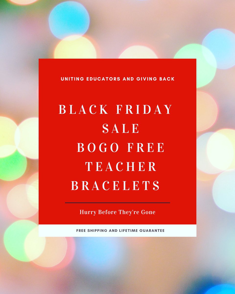 Get one for you and your favorite teacher friend!!! #BlackFriday Teacherbracelets.com