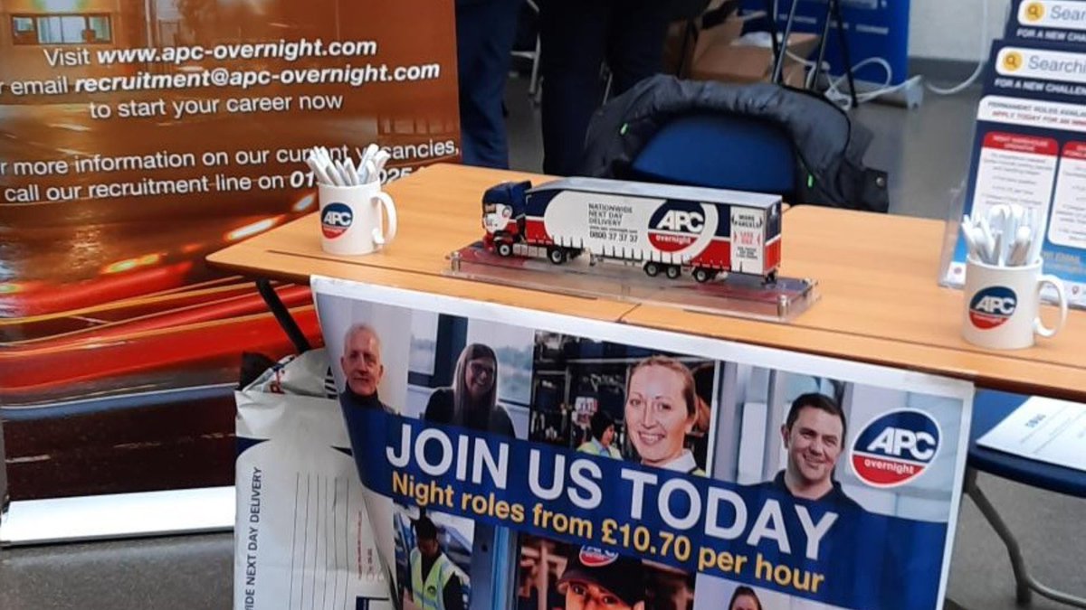 It was great to see and speak to so many of you at the #Cannock Jobs Fair today! 

Remember to visit our website to find out more about our vacancies and info on how you can join our growing team apc-overnight.com/careers