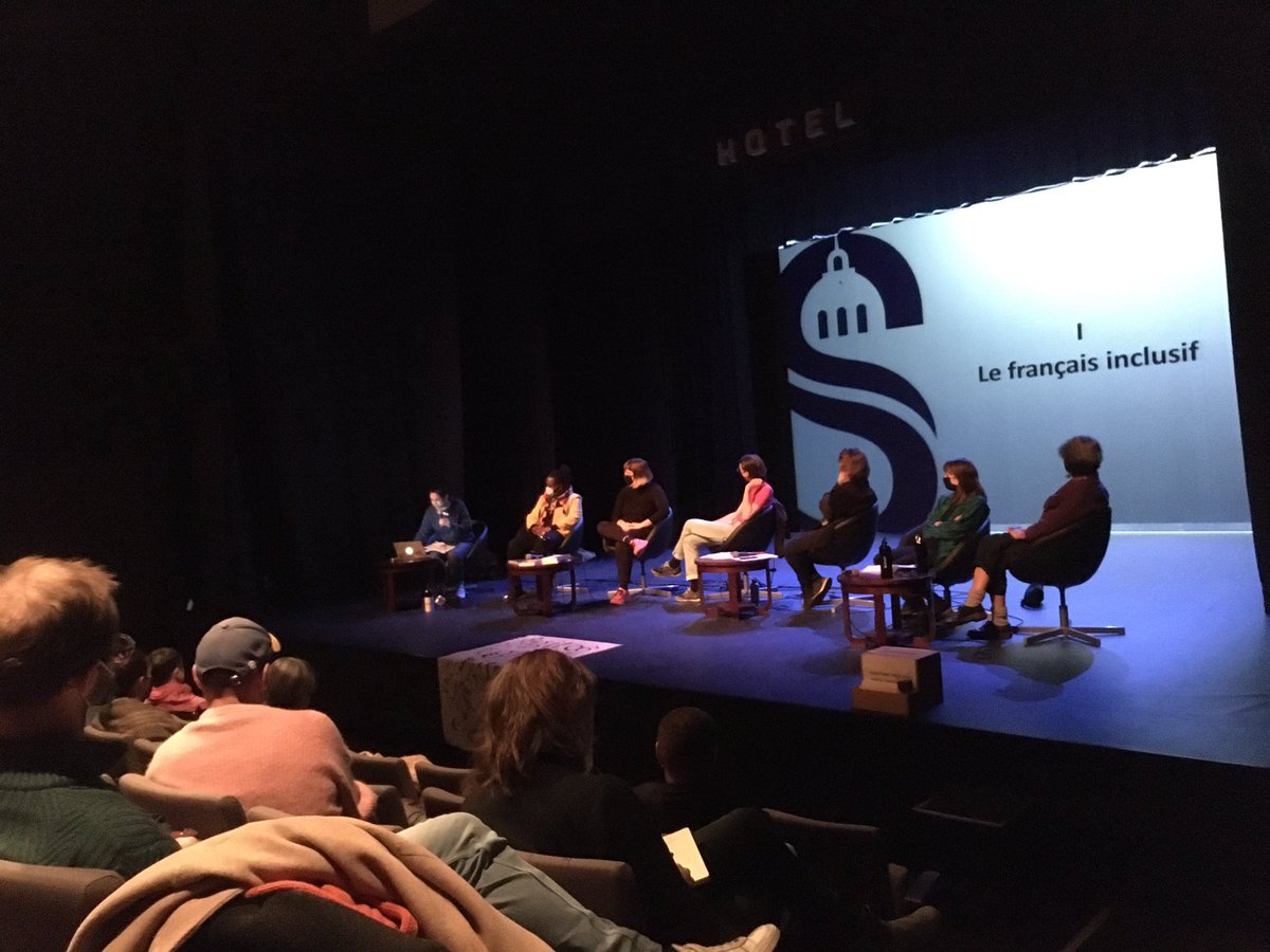 pierre_thys13's tweet photo. « Iel te dit je t’aime »
©️#Byebyebinary
1ère journée de réflexion sur l’écriture inclusive et ses défis au @TheatreNational https://t.co/ys8pcJJVLY