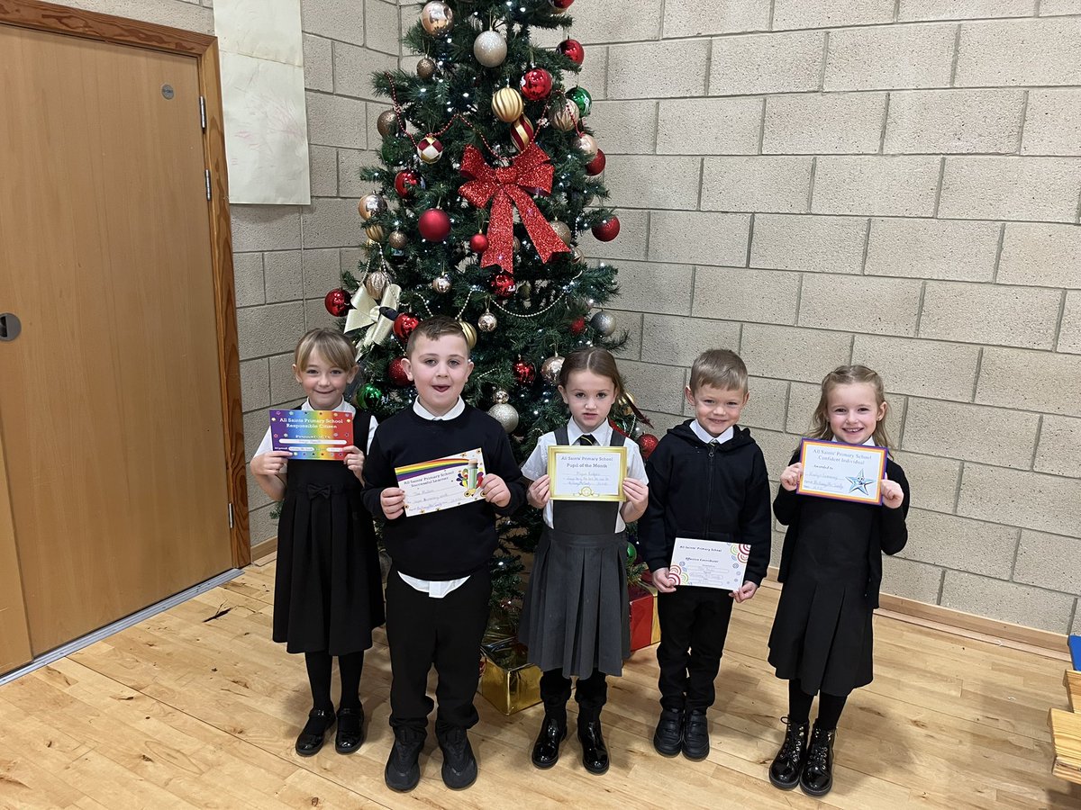 synaptixsolana's tweet photo. Infant school monthly award winners for November. We are very proud of them. 🎄🎉 https://t.co/XWNfFlp7JW