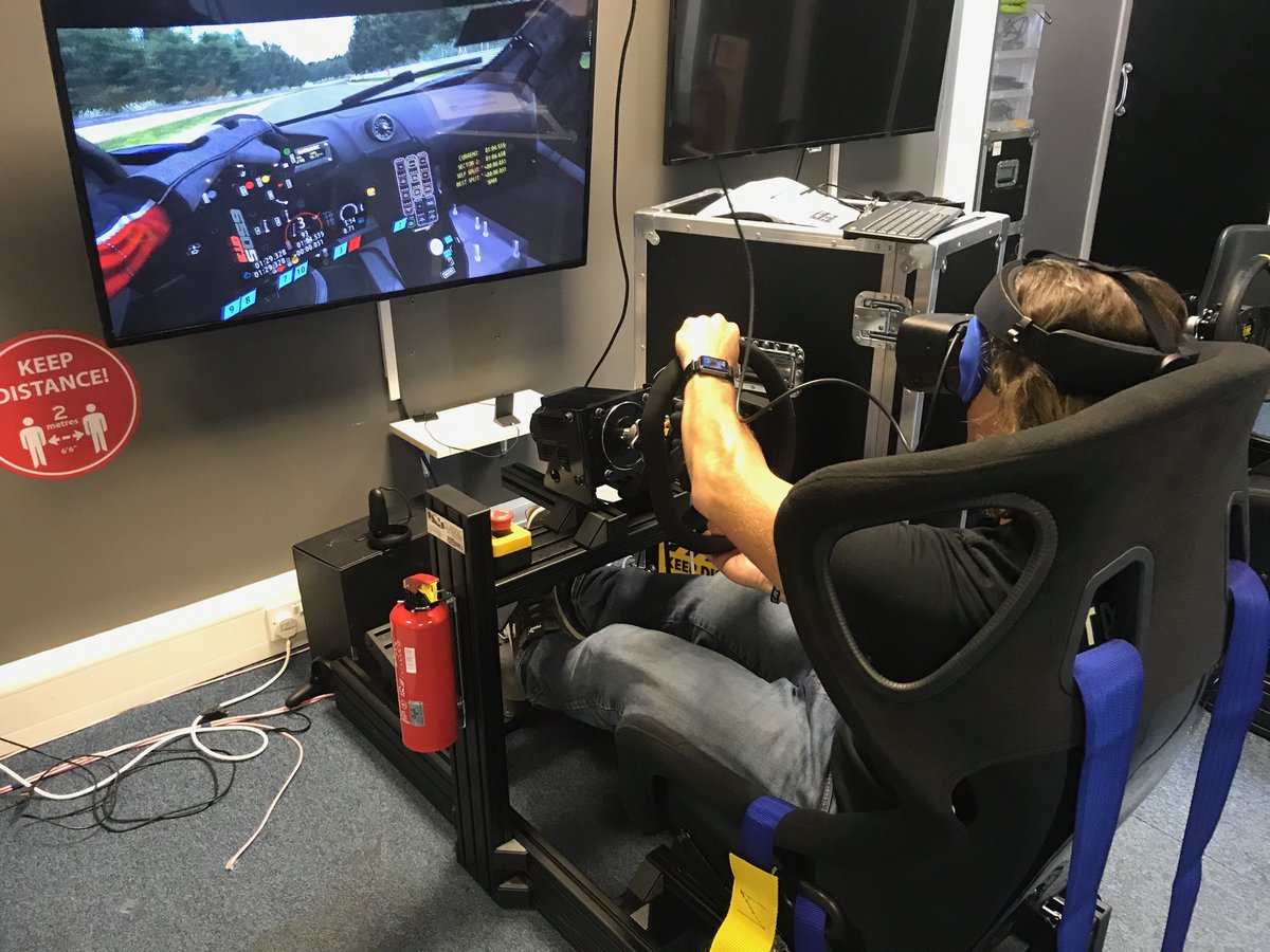 classicracesim's tweet photo. So you could travel out into the amber-warning weather to try and practice at a circuit. Or you could stay at home, in the warm, with a hot cuppa, and practice there instead. Hmm...what to do? Pass the biscuits! #racingsimulators #driverimprovement #motorsport #Trackdays #ARDS https://t.co/HCrqZiPWAI