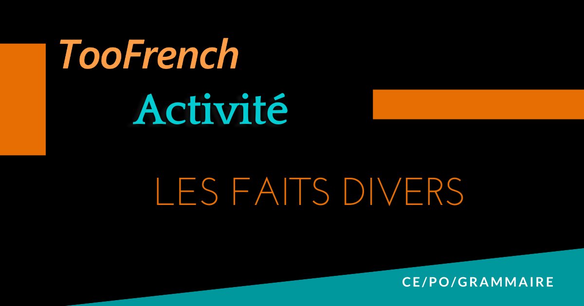 #fle
👋Découvrez notre toute dernière activité pour comprendre et raconter des faits divers 🕵️‍♂️, tout en révisant le passif 🖍. 
Téléchargez les fiches apprenant et enseignant ici : 
👉toofrench.com/produit/les-fa…
Bonne fin de semaine ! 🌞