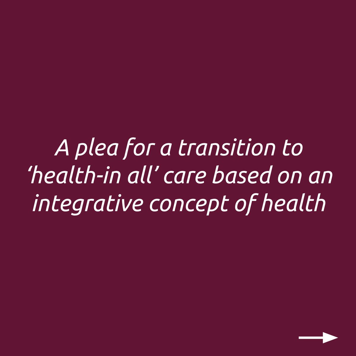 evbasedphysio's tweet photo. Functioning as the focus of allied health care.
A plea for a transition to ‘health-in all’ care based on an integrative concept of health.
(original author post)

https://t.co/uj8sy8CO1p
(Lifestyle &amp; Prevention) https://t.co/e2RGb2X9V7