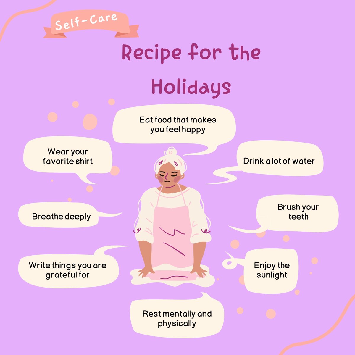 Don't forget to practice self care this holiday season! Taking time out to take care of your mental health is critical. 
#mentalhealth #WeNeedToTalk #mhalancasterpa #selfcare #holidays