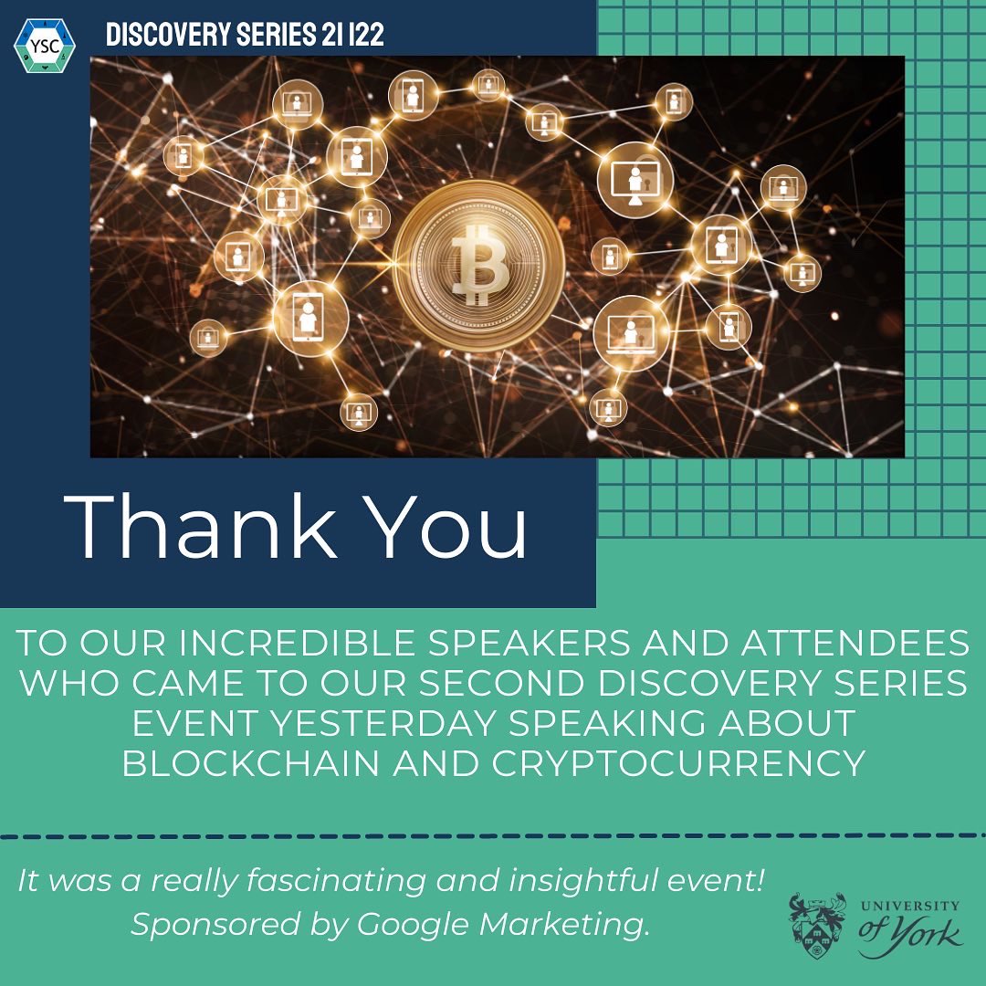 YorkSciCon's tweet photo. Thank you to all our speakers and attendees who joined our crypto and blockchain event yesterday!🗣 Here are some topics discussed, please email info@yorkscienceconference.com for Hamed’s slides and griffinvestmentfund@gmail.com for slides from Griff investment😊 https://t.co/KtjEHqpEvw