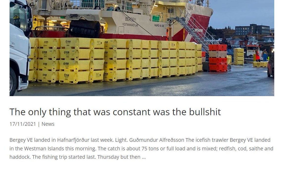 I assume it's a quirk of Google translate, but this Icelandic fishing company seems to get it, based on this headline.