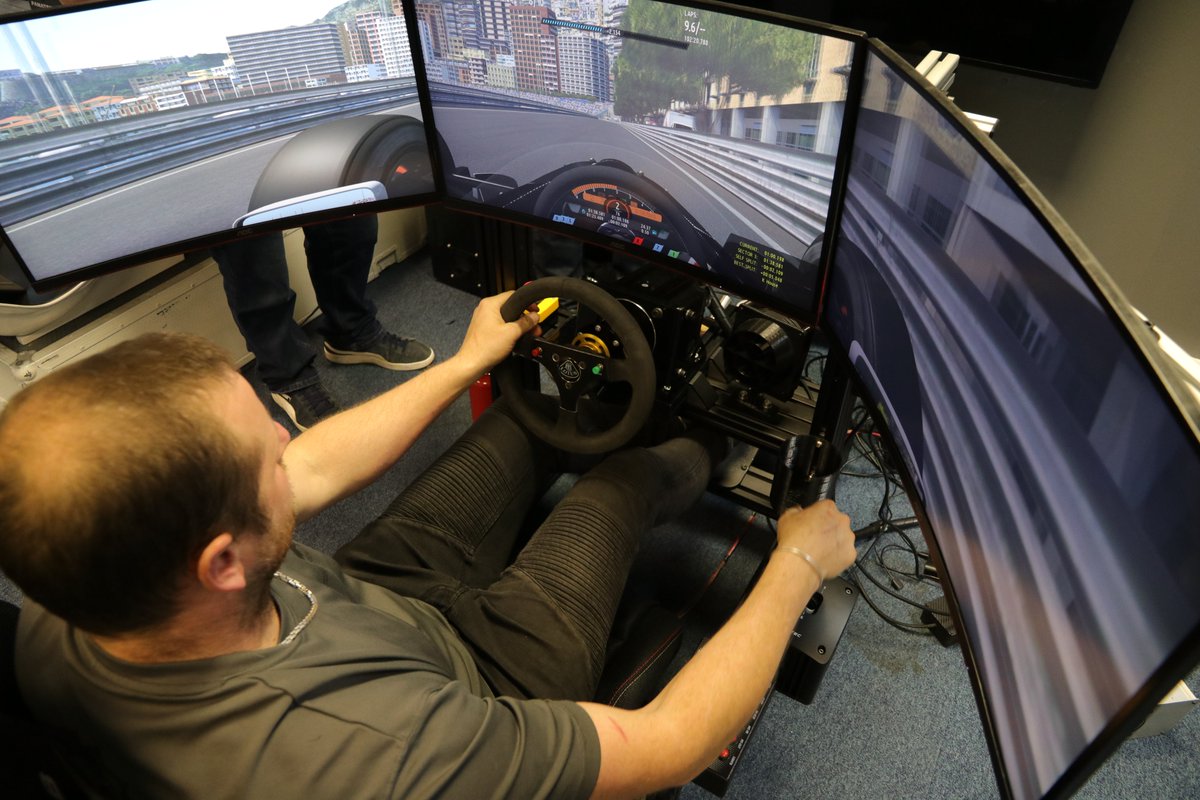classicracesim's tweet photo. So you could travel out into the amber-warning weather to try and practice at a circuit. Or you could stay at home, in the warm, with a hot cuppa, and practice there instead. Hmm...what to do? Pass the biscuits! #racingsimulators #driverimprovement #motorsport #Trackdays #ARDS https://t.co/HCrqZiPWAI