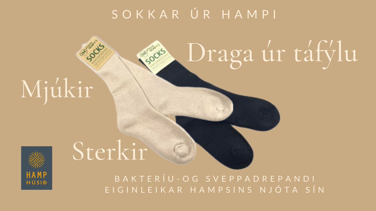 hamphusid's tweet photo. Þekkir þú einhvern sem notar sokka? 
Hampsokkar draga úr táfýlu 🤎
just saying....

#hamphúsið #burtmeðtáfýlu #hampur #hampsokkar https://t.co/6kVCYzCKK9