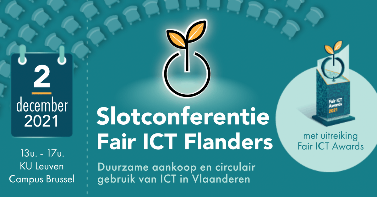 mvovl's tweet photo. Kleine gemeenten, grote bedrijven, universiteiten,... Ze zetten de stap naar faire ICT. Vandaag in de kijker: @District09Gent https://t.co/LUMidyuamf
#FairICTAwards2021 #MakeICTFair #FairElectronics #FairICT @CATAPA_Belgica @BeterLeefmilieu @CirculFlanders @VLIRUOS @Stadgent https://t.co/sgJz3TnYSf