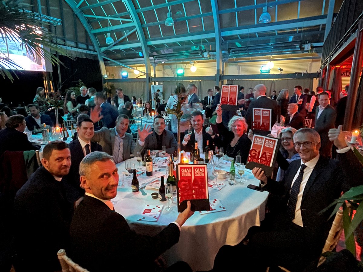 HLMArchitects's tweet photo. We're incredibly proud to have won a massive FOUR awards at the @gia_tweet awards night last night!
Special thanks to @BarbourDR for the Lochside House photography.
Well done team! 
#architecture #sustainability
https://t.co/lHdB3JmeFz https://t.co/ZFliLMvPzP