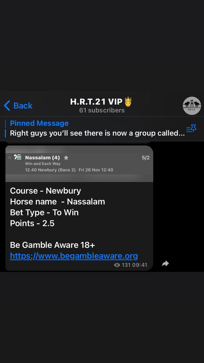 First winner today in VIP ✅✅

Join here 

t.me/HorseTips21