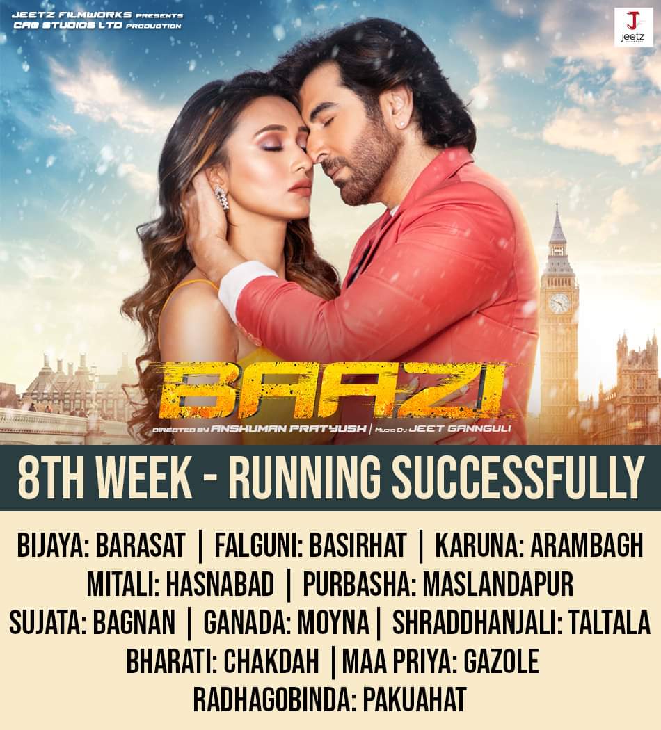 jeetfansclubkalighat Official (@jeetfansclubka1) on Twitter photo #Baazi 8th week running successfully
<a href="/jeet30/">Jeet</a> <a href="/mimichakraborty/">Mimi chakraborty</a> <a href="/SomnathKarActor/">Somnath Kar</a> <a href="/a_pratyush/">Anshuman Pratyush</a> <a href="/jeetmusic/">Jeet Gannguli</a> <a href="/gopalmadnani/">gopal madnani</a> <a href="/amitjumrani/">amit jumrani</a> <a href="/JeetzFilmworks/">Jeetz Filmworks</a> <a href="/GRASSROOTENT/">GEPL</a> #Baazi 8th week running successfully
<a href="/jeet30/">Jeet</a> <a href="/mimichakraborty/">Mimi chakraborty</a> <a href="/SomnathKarActor/">Somnath Kar</a> <a href="/a_pratyush/">Anshuman Pratyush</a> <a href="/jeetmusic/">Jeet Gannguli</a> <a href="/gopalmadnani/">gopal madnani</a> <a href="/amitjumrani/">amit jumrani</a> <a href="/JeetzFilmworks/">Jeetz Filmworks</a> <a href="/GRASSROOTENT/">GEPL</a>