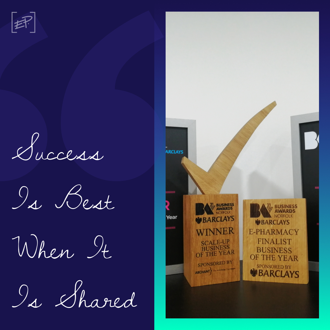 epharmacycares's tweet photo. We have been recognised for being a finalist in the business of the year awards and winner of the scale-up business of the year awards at Norfolk Business Awards!🏆 

Beyond proud of our amazing team for working tirelessly towards our goals💪 

https://t.co/NQDBDOcFni https://t.co/F0E8jT3BHX