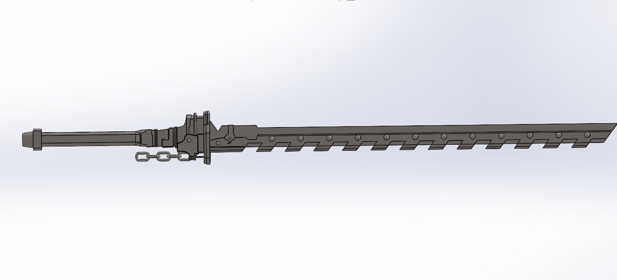 retseewt's tweet photo. Type 3 Sword from #NieRAutomata made on Solidworks. Trust me I'm an engiNieR https://t.co/drF2DGlMTY