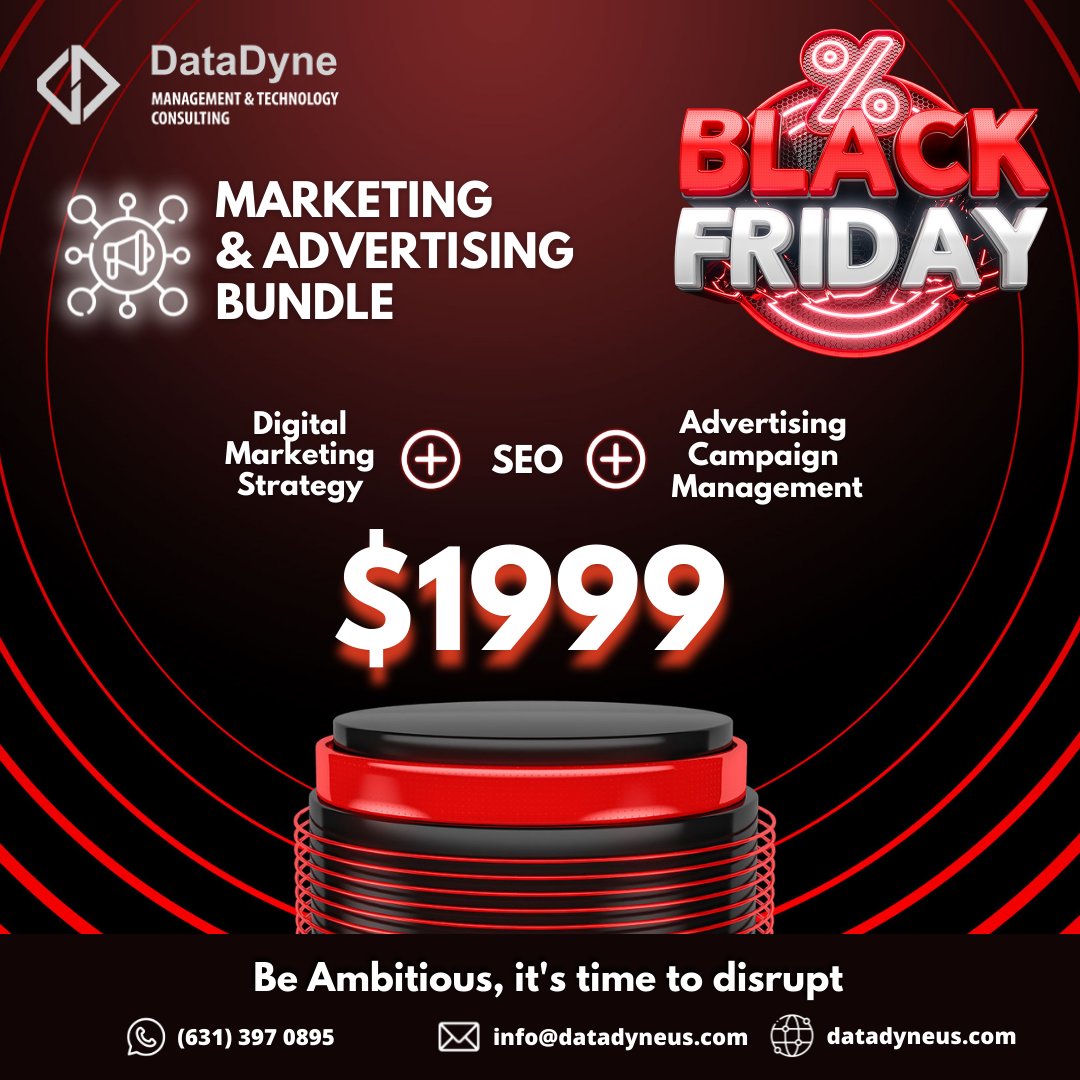 Datadyneus's tweet photo. Be Ambitious, get in touch with us before it’s too late. Info@datadyneus.com https://t.co/j9ygeAp2mt

#SEO #webdevelopment #marketing #digitalmarketing #campaign #strategy #growyourbusiness #businessgrowth #blackfriday #sales #blackfridaydeals #sme #usa #newyork #sme https://t.co/Wffqbc8Vtb