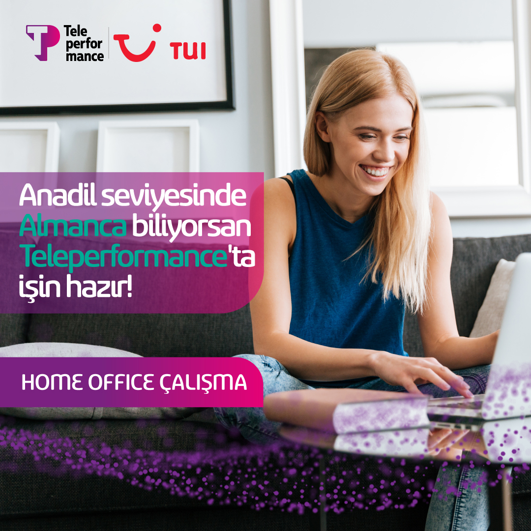 Anadil seviyesinde Almanca biliyorsan işin hazır!
CV’ni hemen joinus@tr.teleperformance.com mail adresine yollayabilir, 0549 439 01 73'ten ayrıntılı bilgi alabilirsin. 😊

#Teleperformance #Hiring #Almanca #TUI