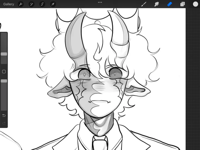 This is my way of stalling colouring it in properly 😭😭 