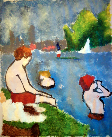 artandphoto_ccs's tweet photo. For the year 8's homework they were asked to recreate a section of "The Bathers" by George Seurat. Some students used paint and others using their computer. Fantastic work!

#CCStastic #KS3art #artmatters
@CumberlandE13 @Omar_Deria @CST_London https://t.co/IIPEpxCr7y