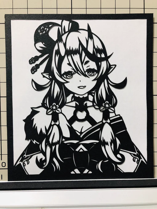 鬼の女王、竜胆尊さん。

#竜胆尊
#尊絵巻
#切り絵 