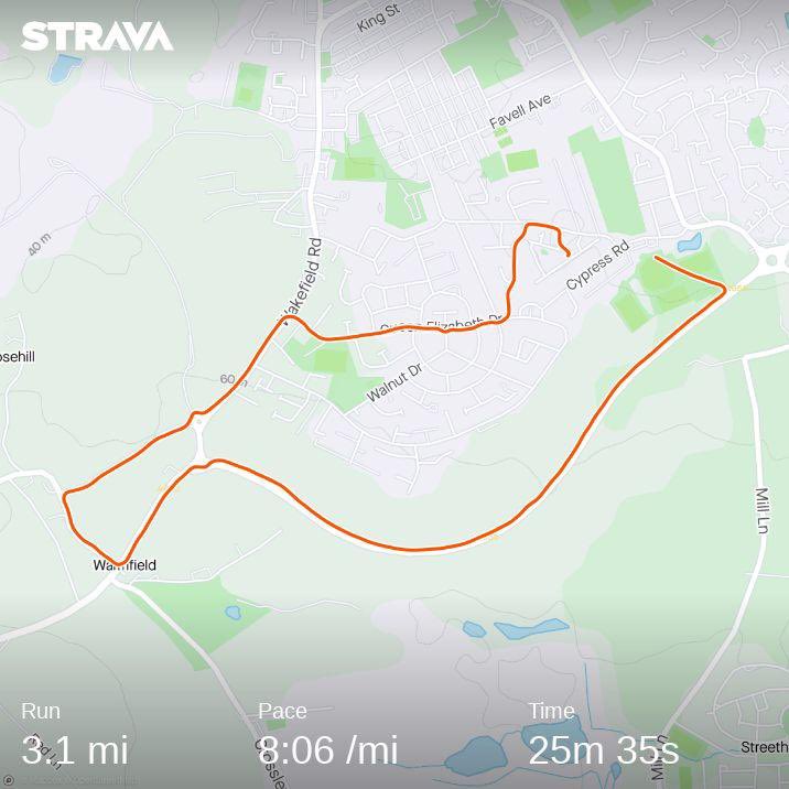 Check out my run on Strava.
strava.app.link/ZofMYFT4ulb
day 330 of my challenge for MNDA 
2002 miles done!!
Onwards and upwards 👊🏻
