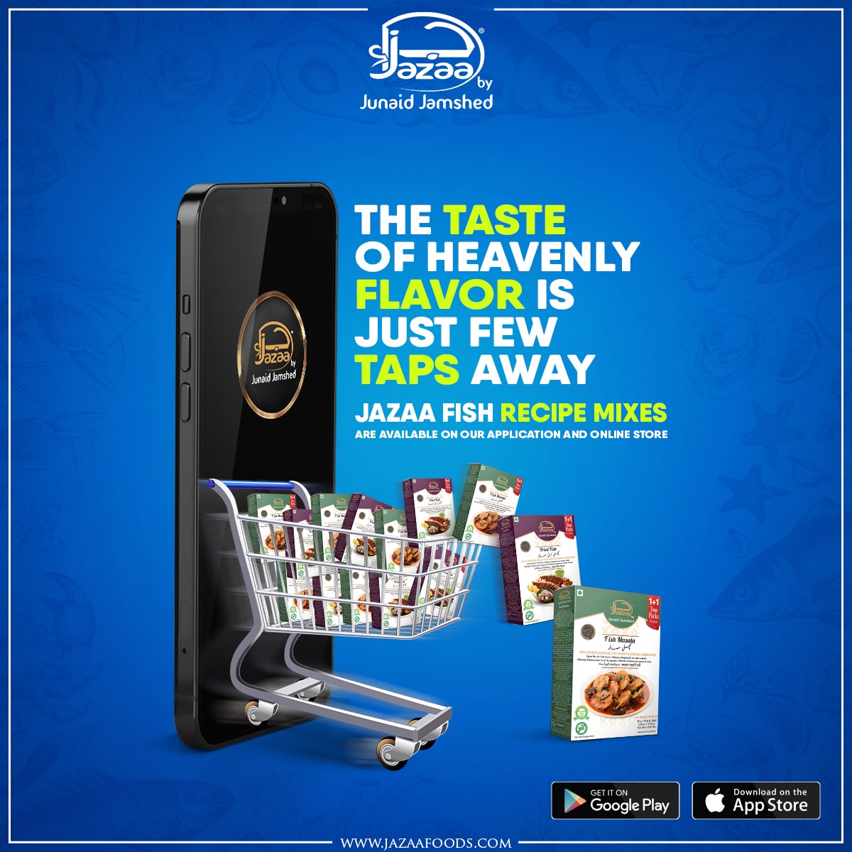 jazaaglobal's tweet photo. Fish curry or fish fry? Choose your favorite one and make it scrumptious all the time with #Jazaa #Fish #RecipeMixes. #NowAvailable on our #OnlineStore and #App.

Onlinestore: https://t.co/H29mKhQE4F
Android: https://t.co/HmCdq0eBNZ 
IOS: https://t.co/AusMJ4D183 

#JunaidJamshed https://t.co/hUlFzFCitY