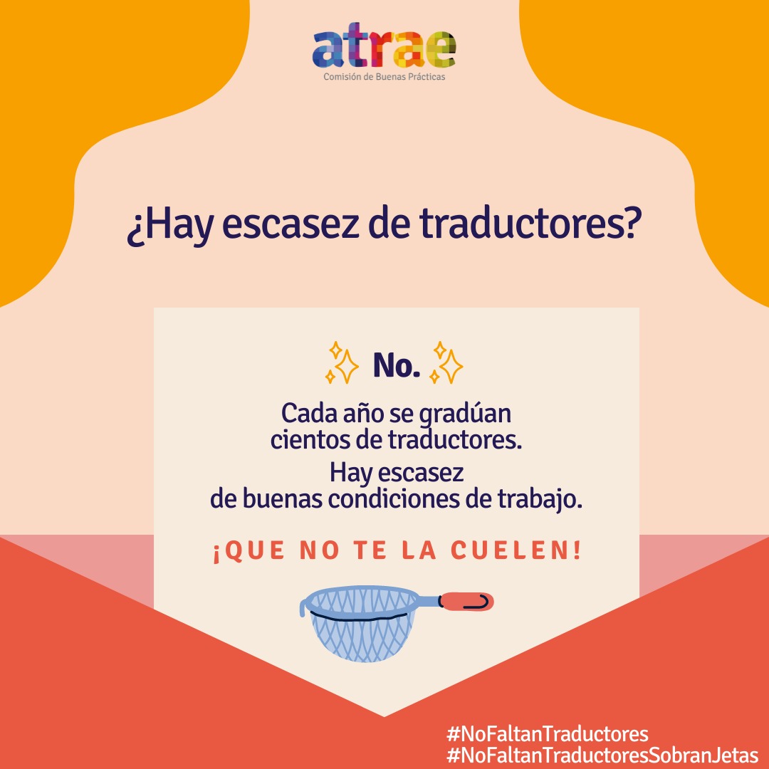 ¿Escasez de traductores? NO.
#NoFaltanTraductores #NoFaltanTraductoresSobranJetas #QueNoTeLaCuelen