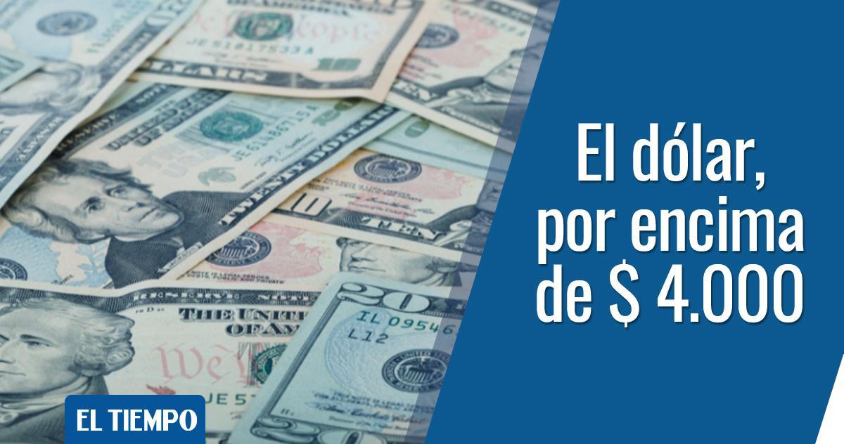 ELTIEMPO's tweet photo. 🚨 ATENCIÓN 🚨 El nerviosismo ante la aparición de una nueva variante del covid en Sudáfrica llevó a que el precio del dólar en Colombia se negocie a esta hora por encima de los 4.000 pesos ► https://t.co/r3Obyq9BG4 https://t.co/H90pmTARVW