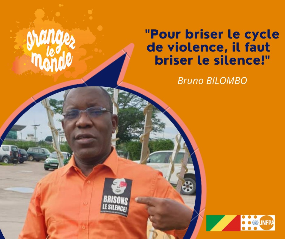 #Accélération 
<a href="/brunobilombo/">Bruno Bilombo</a> est chargé de programme genre droits humains et action humanitaire. 
Dans son quotidien, il œuvre à briser le silence des survivantes pour briser le cycle de violence.
#OrangezLeMonde 
#GénérationÉgalité 
#EndGBV