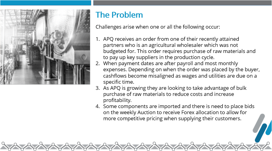 ZRM_ZW's tweet photo. A case study on the Impact of Receivables Financing: A look at a business called APQ and some of the problems it faces. 

Are you a business also facing similar challenges? You can get in touch with us by emailing info@zrm.co.zw https://t.co/GXVK9TNF4F
