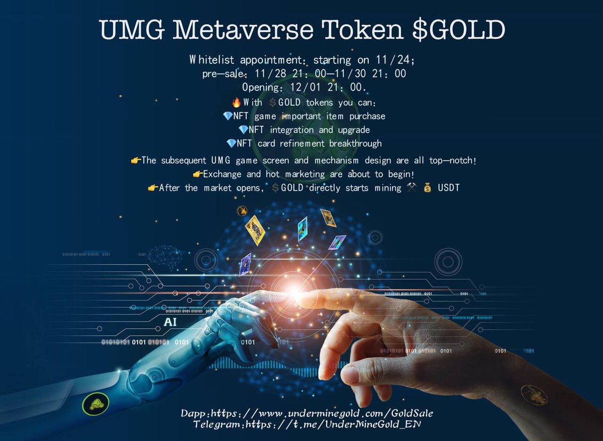UnderMineGold's tweet photo. Gold public presale on 9PM,28,Nov(GST)

💵1st stage:300 million for whitelists
💵2nd stage:200million for public sale(1500U maximum per address) Slippage：0-1%buy 10-12%sell
The liquidity pool will be destroyed
Where to buy: https://t.co/PURyVksEsS https://t.co/416WlB7D9c