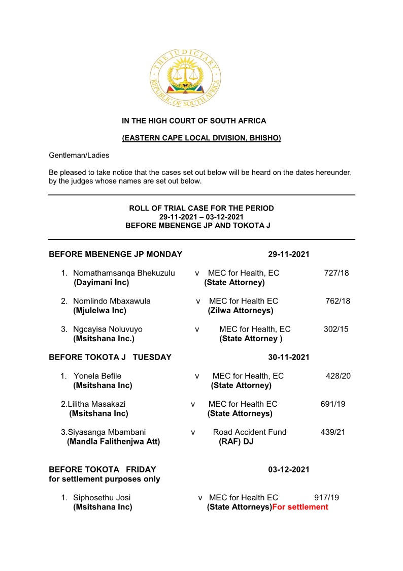 3 divisions of the high court