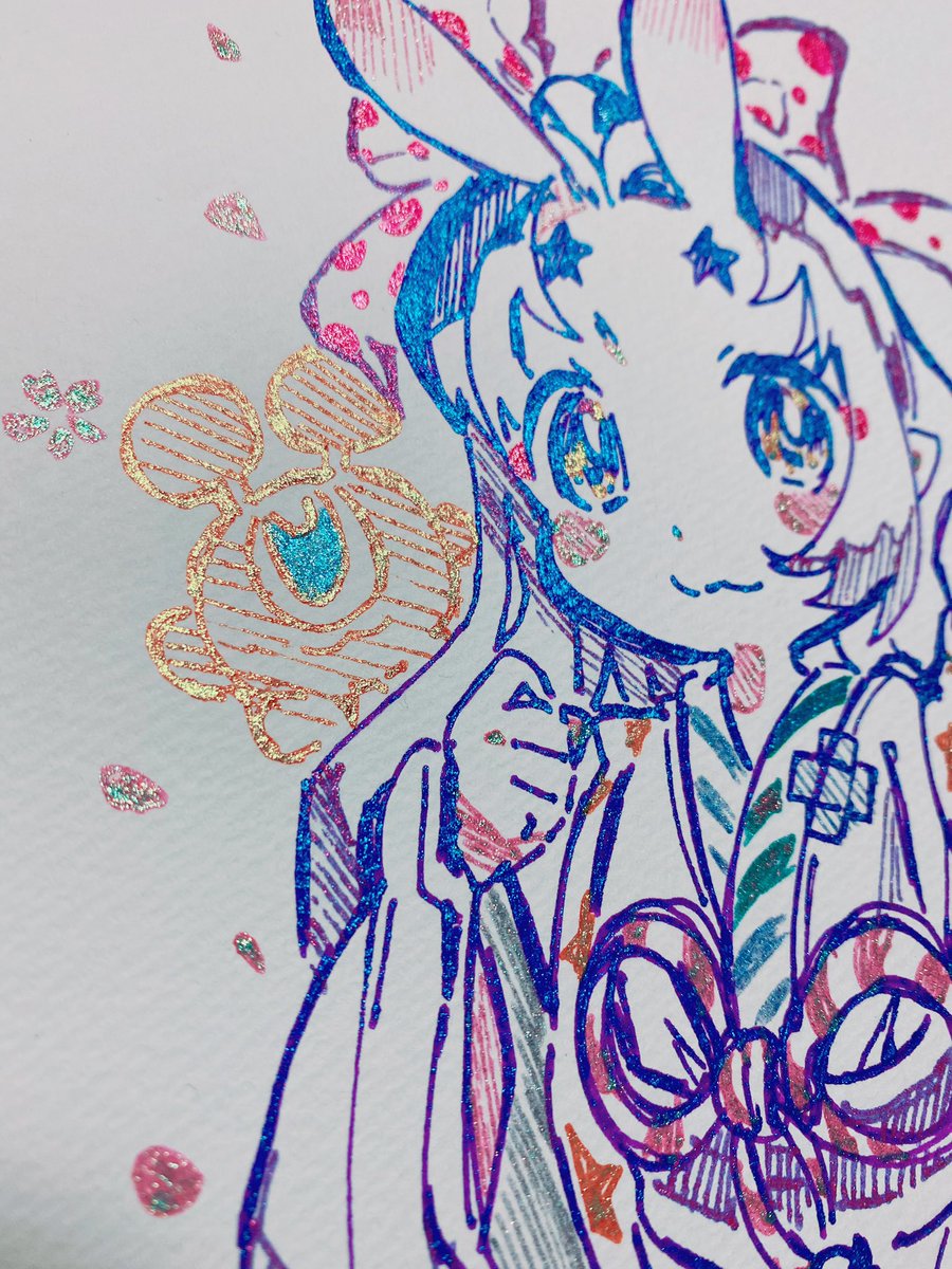 「ラメペンたのしい! 」|きあと🍼のイラスト