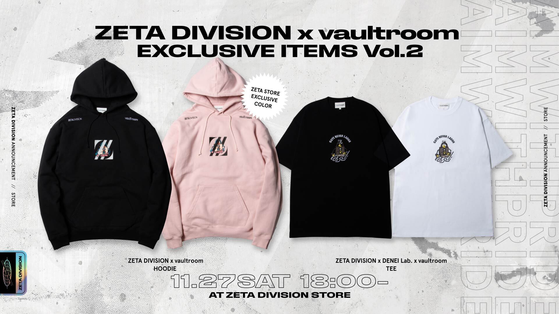 ZETA DIVISION x vaultroom HOODIE