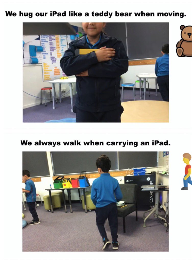 k_budden's tweet photo. Our Foundation students have been using #Keynote to create iBooks about iPad safety. I love having the ability to record my voice reading each statement to make it accessible to students at all levels. #DigiTech https://t.co/qjWWEefBqq