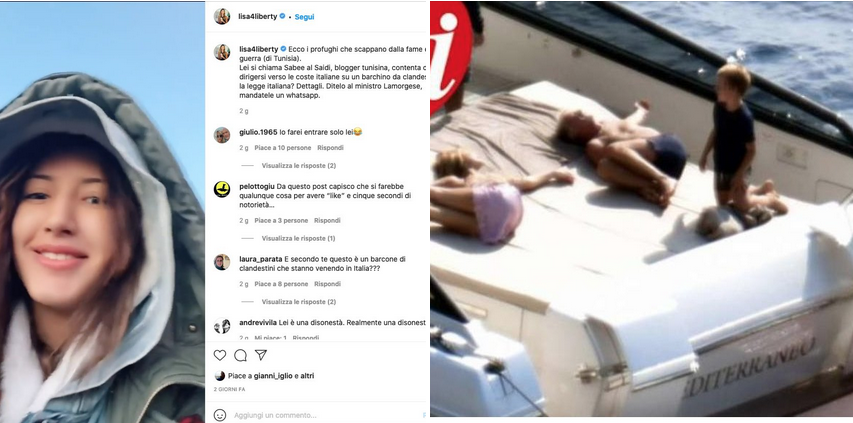 fulvioabbate's tweet photo. Su Instagram Annalisa Chirico disapprova il video sulla barca dei migranti della diciottenne tunisina Sabee. Su "Chi", la stessa Chirico appare in barca con Luca di Montezemolo. Evidentemente, ognuno frequenta le barche che può permettersi. @AnnalisaChirico #sabee #migranti https://t.co/IVqfbiLtlr