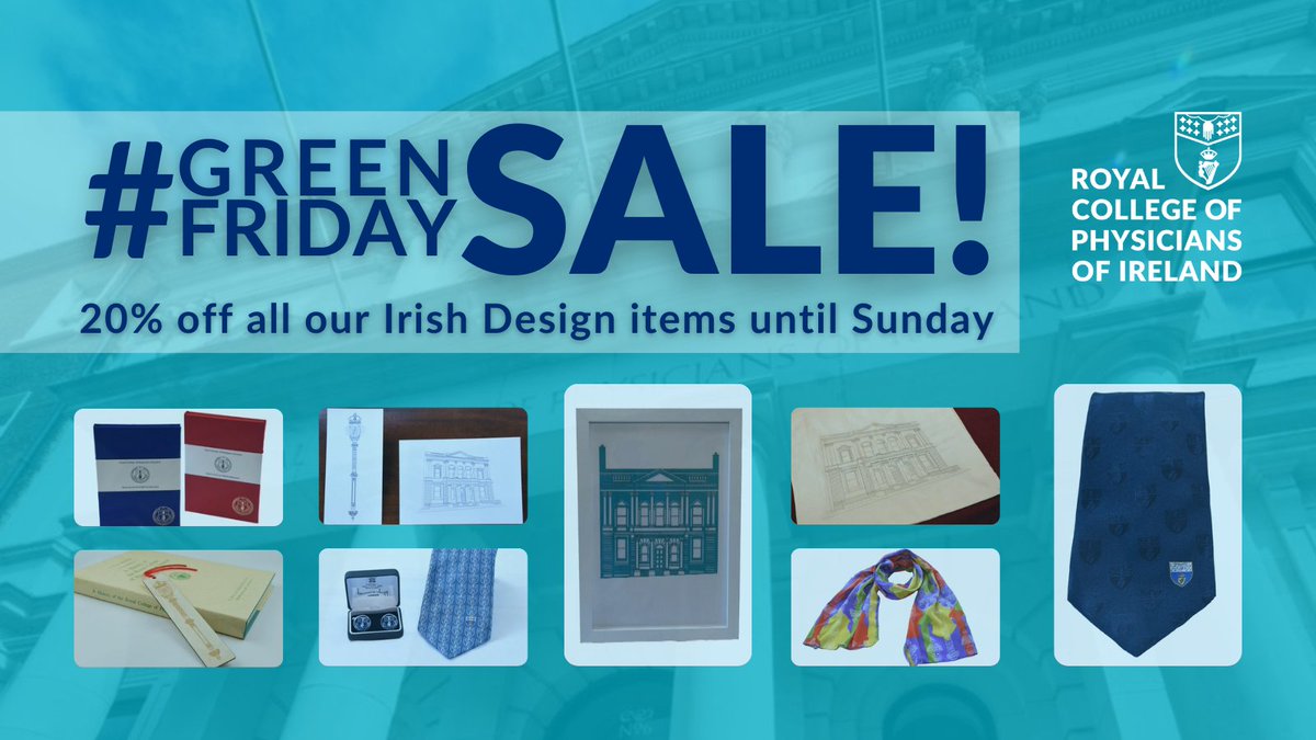 RCPIArchive's tweet photo. #GreenFriday special offer in the @RCPI_news shop
20% off all #IrishDesign items until Sunday
#loveirishdesign
https://t.co/iWC9ehEyIu 🛍️ https://t.co/FQJE27rUSZ