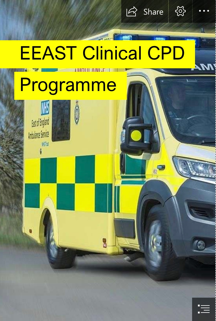 Our Learning &amp; Development team have been working hard to secure funding for some CPD offers specific for registered health professionals - details out this week <a href="/EEAST_ACL/">Clinical Leads</a> <a href="/EEAST_UrgCare/">EEAST Primary & Urgent Care</a> <a href="/EEAST_Education/">EEAST Education</a> ...more plans to come for other colleagues in the near future.