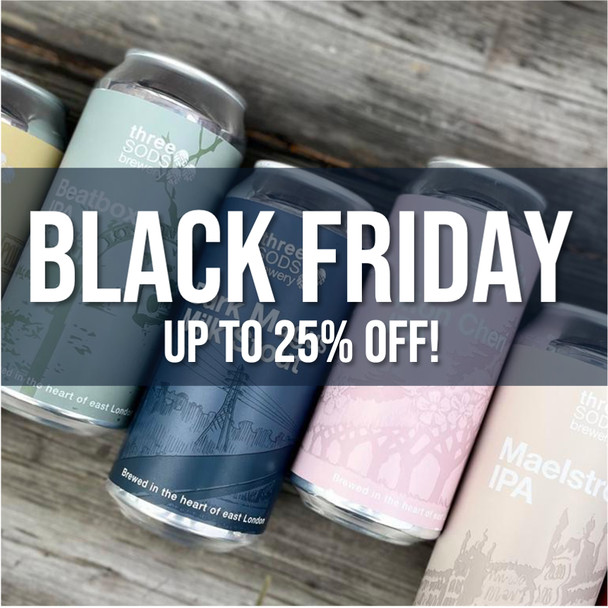 threesodsbrewer's tweet photo. You didn't think we'd leave you hanging on Black Friday, did you? Get up to 25% sitewide, all weekend! 🍻 All IPAs (including mixed cases) 25% off and everything else 20% off!
🛒🏃🏼  https://t.co/c6KIo94yKr

#londonbrewery #beeroclock #properpint #londonbeer https://t.co/QSUIGuRTlr