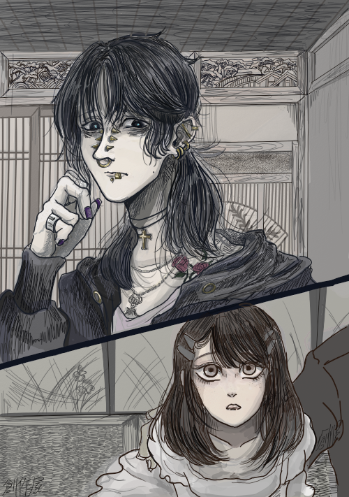 web小説の挿絵デジタルリメイク。
手始めに、<拝屋一家の飯島さん>の禊。
リメイクと途中まで描いたカラー版の供養。

まだまだ、慣れてない感は強いけど頑張ります。 