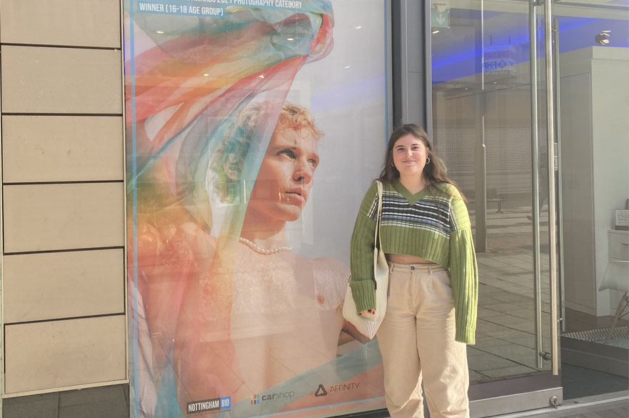 NTUArtandDesign's tweet photo. Young Creatives Awards winners, including Second Year Photography student Rosie Baird, have their work showcased in Nottingham businesses windows.
Read more: https://t.co/uc2YZNCqSe #ntuart
@ycreativesnottm @SharpsBedrooms @NottinghamBID @itsinnottingham @TrentUni https://t.co/8qFO5afOEx