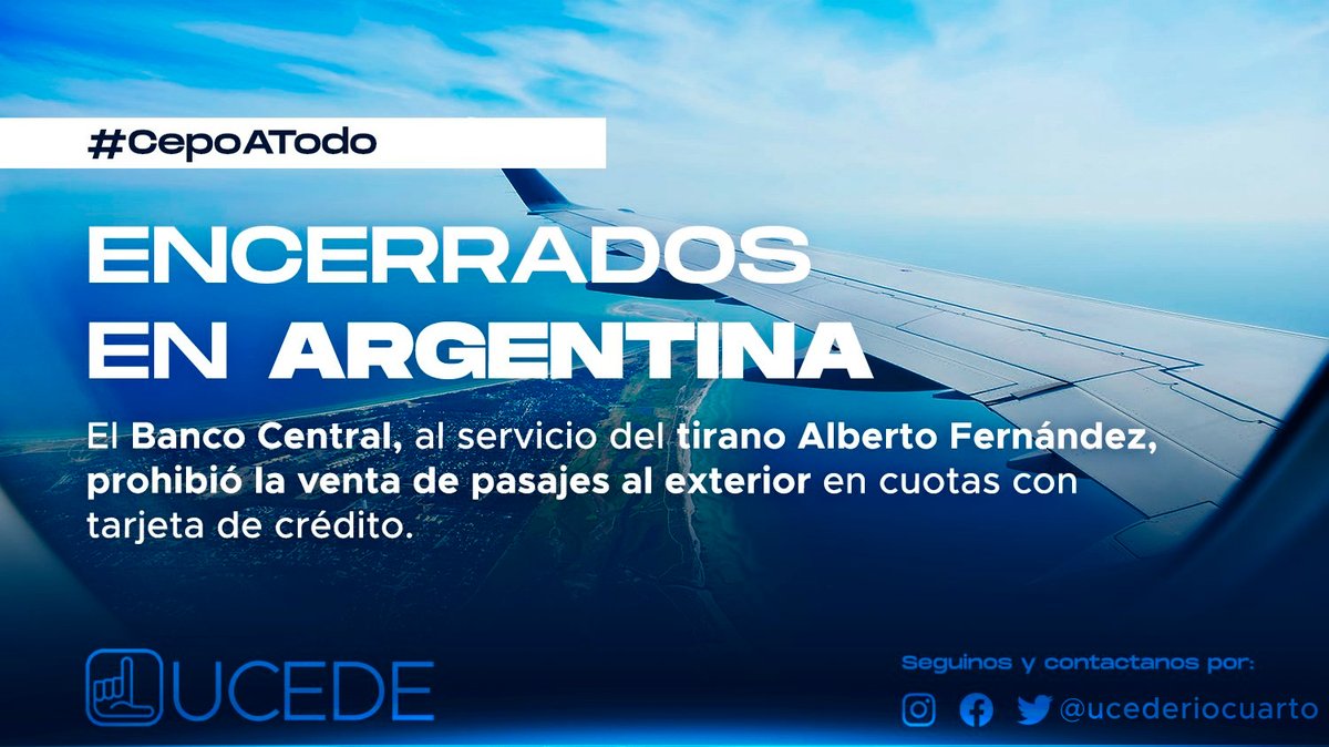 ucederiocuarto's tweet photo. Encerrados y a merced de un gobierno delincuente e ignorante. https://t.co/FQl1APOLSH