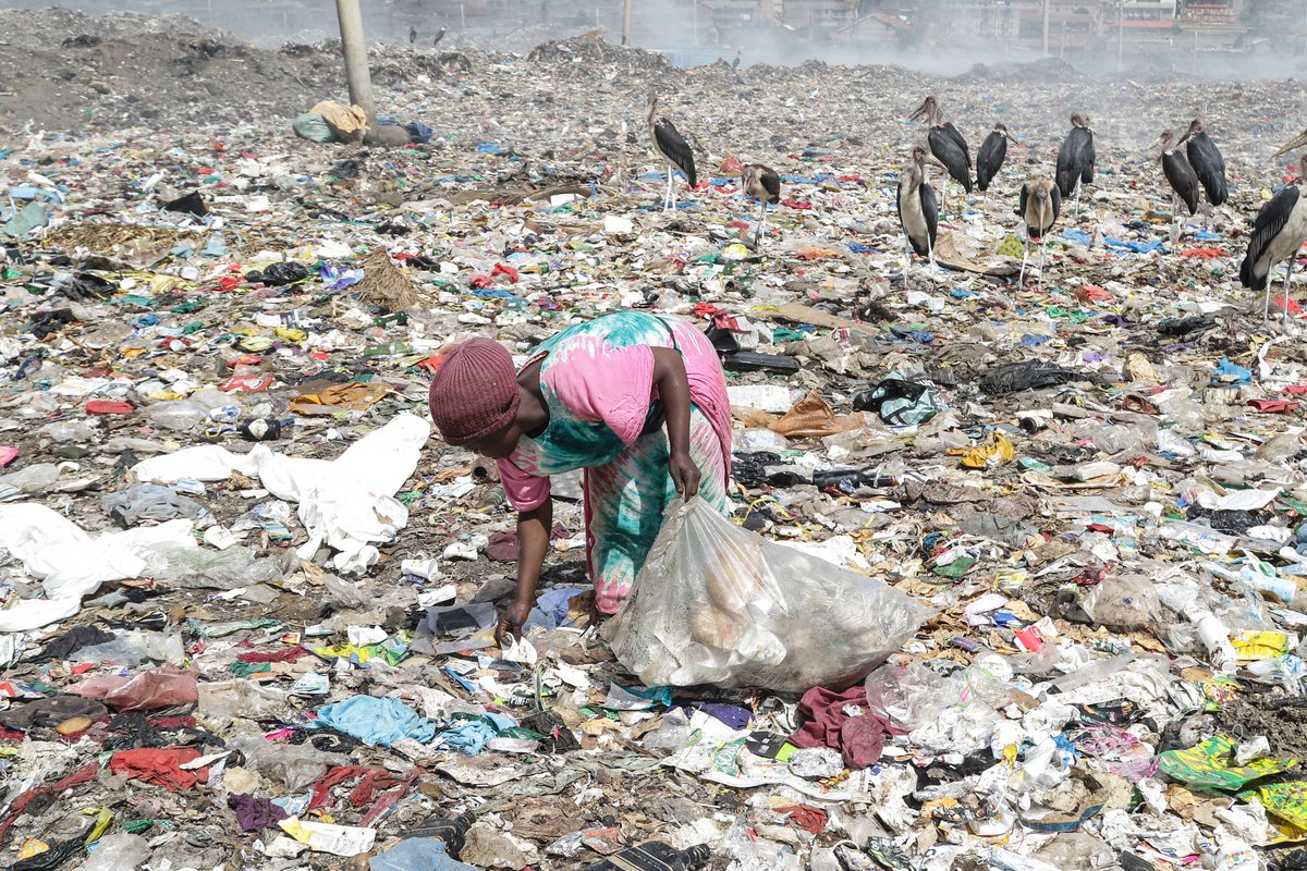 benogeh's tweet photo. For many years, we have accepted individual responsibility for a problem we have little control over. We can swim against this plastic stream with all our might and fail to make much headway. At some point we need to address the source. #RethinkPlastics @JamesWakibia https://t.co/1krgA9lUAf