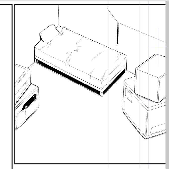 なんとなくSFな絵が描けるのは今のアシスタントしててよかった～って感じ… 