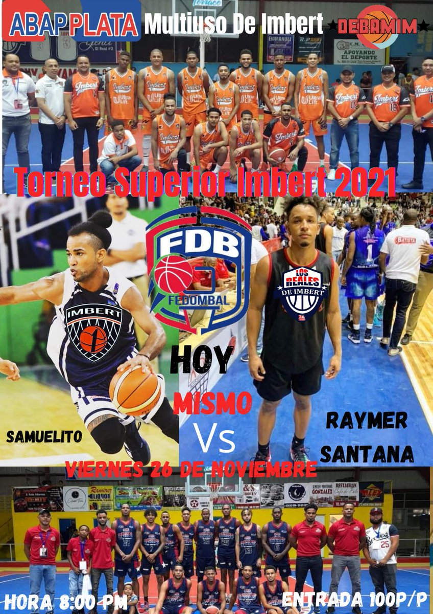 1Imbert's tweet photo. Hoy Viernes 26 ImbertUno vs Los reales Continuando con el cuarto partido de la serie final 2021 8:30 multiuso de imbert #abaplata #ImbertUno #unaFamilia #fedombal https://t.co/v7YxAp6Asx