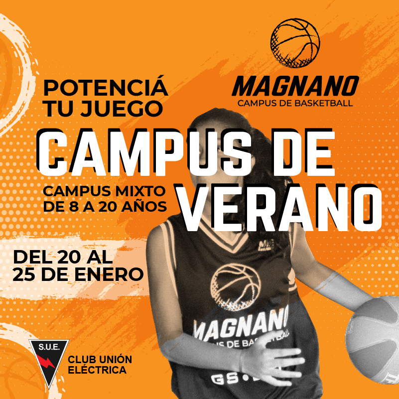 🏀POTENCIÁ TU JUEGO🏀
Campus de verano en Córdoba
Inscripciones abiertas. Cupo limitado 120 campistas
Del 20 al 25 de Enero en Club Unión Eléctrica- CBA
Jugadores de 8 a 20 años. Más info, escribí por whatsapp: 3516090924.
