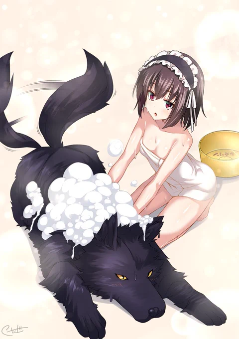 寒い日はゆっくり浸かりたい!

#いい風呂の日 #聖剣学院の魔剣使い 